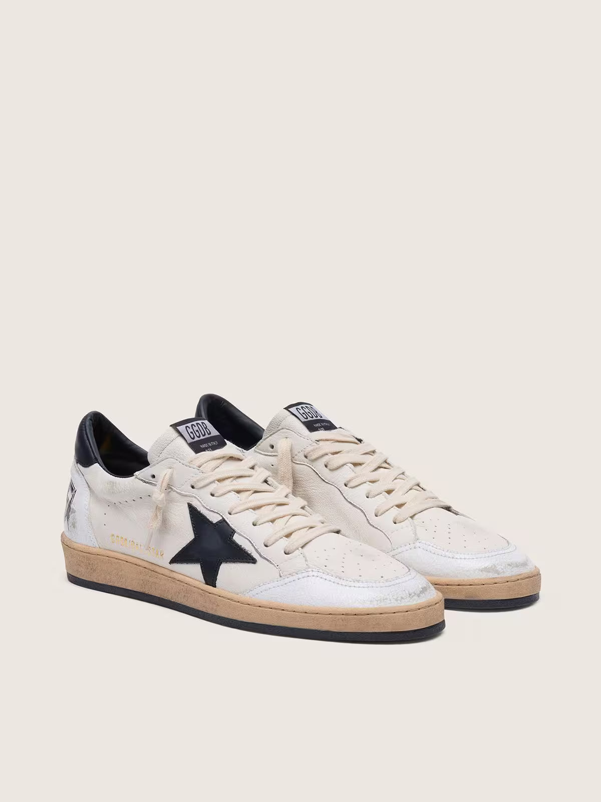GGD Men's Ball Star in white nappa