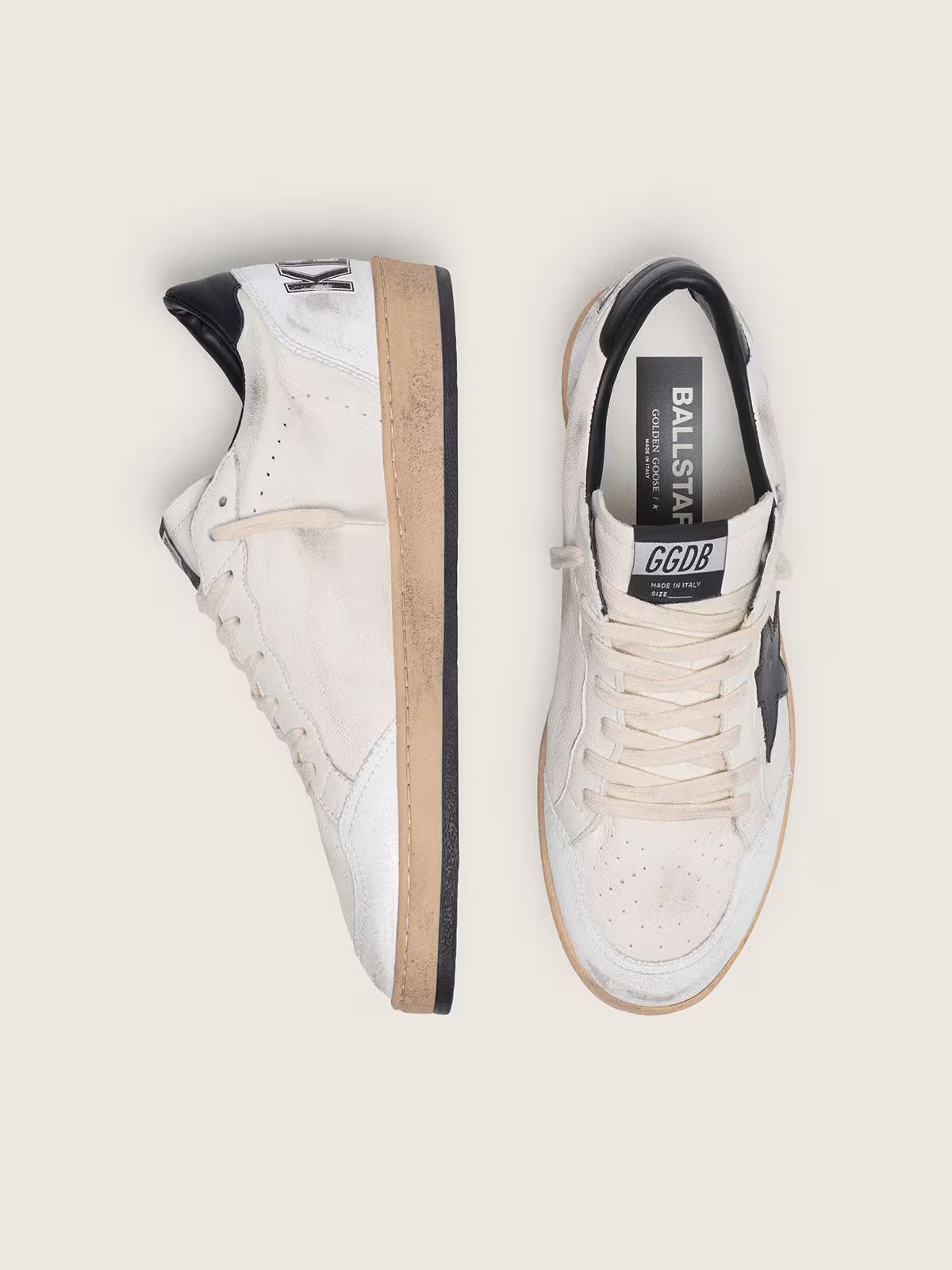 GGD Men's Ball Star in white nappa