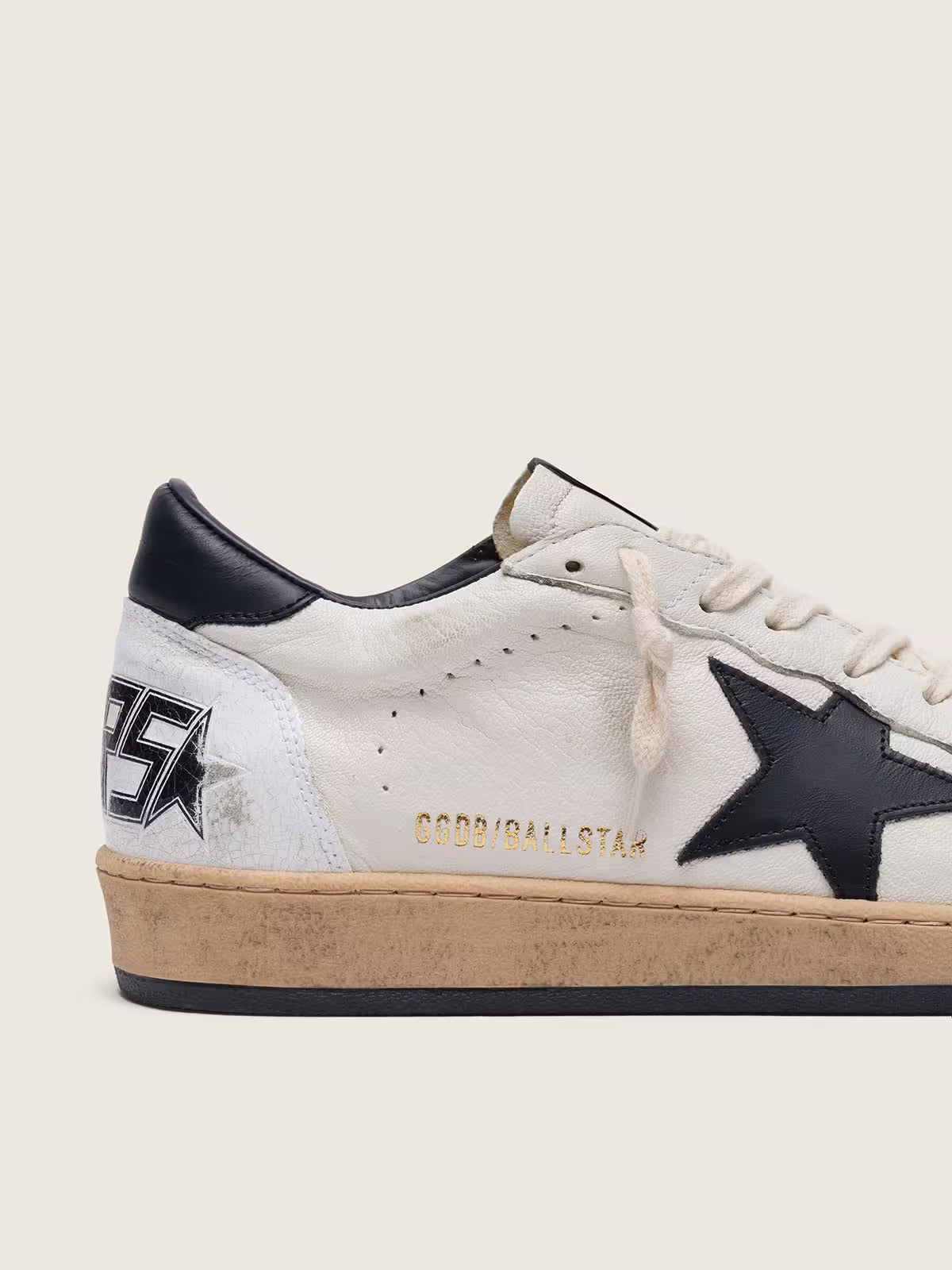 GGD Men's Ball Star in white nappa